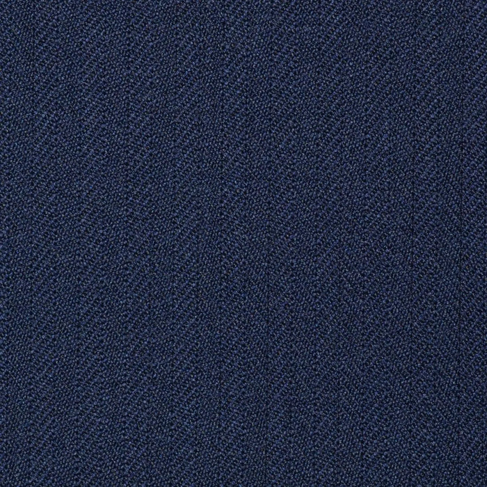 Navy Blue Narrow Herringbone Super 100's All Wool Suiting By Holland & Sherry