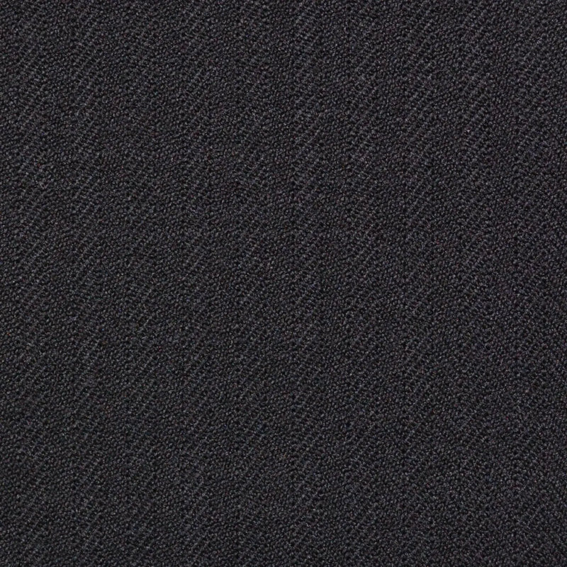 Black Narrow Herringbone Super 100's All Wool Suiting By Holland & Sherry