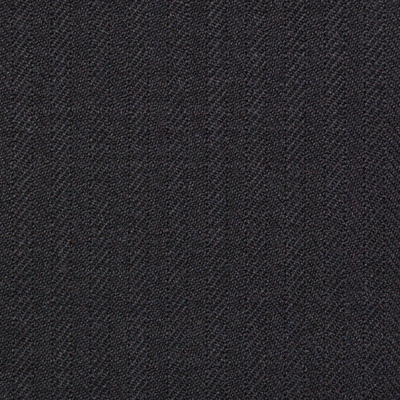 Black Narrow Herringbone Super 100's All Wool Suiting By Holland & Sherry
