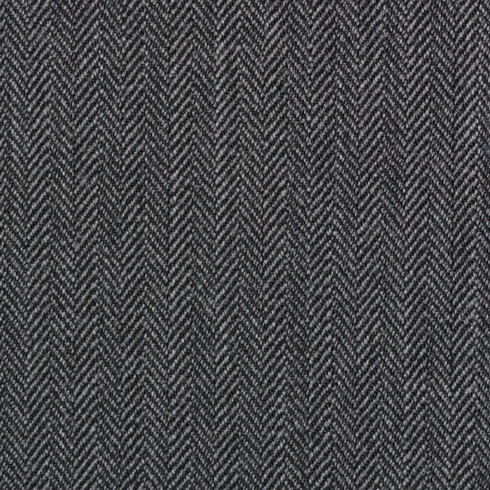 Medium Grey Narrow Herringbone Super 100's All Wool Suiting By Holland & Sherry