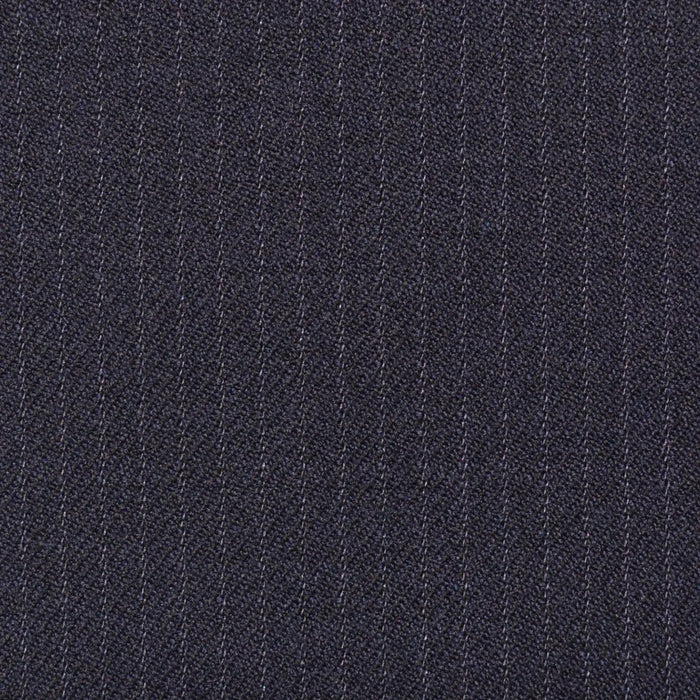 Navy Blue Narrow Stripe Super 100's All Wool Suiting By Holland & Sherry