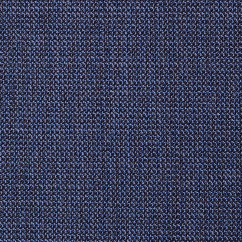 Medium Blue and Navy Blue Micro Check Super 100's All Wool Suiting By Holland & Sherry