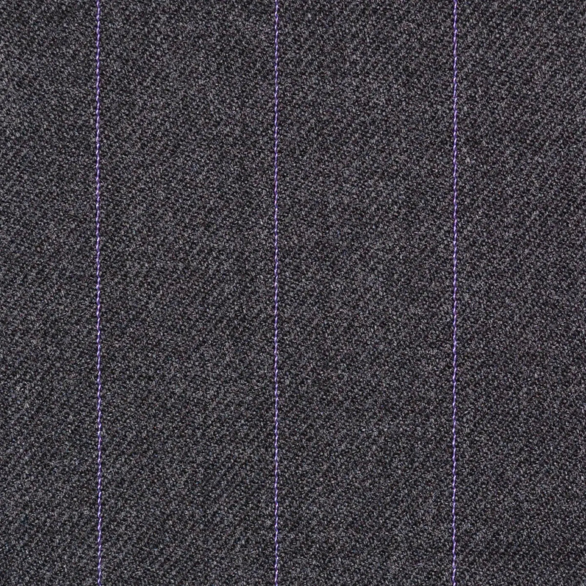 Dark Grey with Lilac Pinstripe Super 100's All Wool Suiting By Holland & Sherry