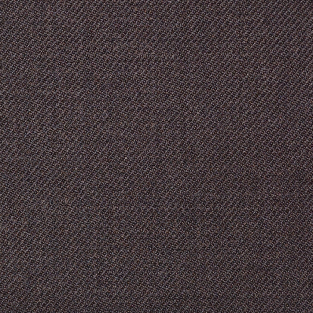 Dark Brown Plain Twill Super 100's All Wool Suiting By Holland & Sherry