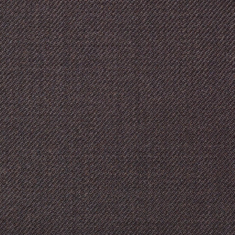 Dark Brown Plain Twill Super 100's All Wool Suiting By Holland & Sherry