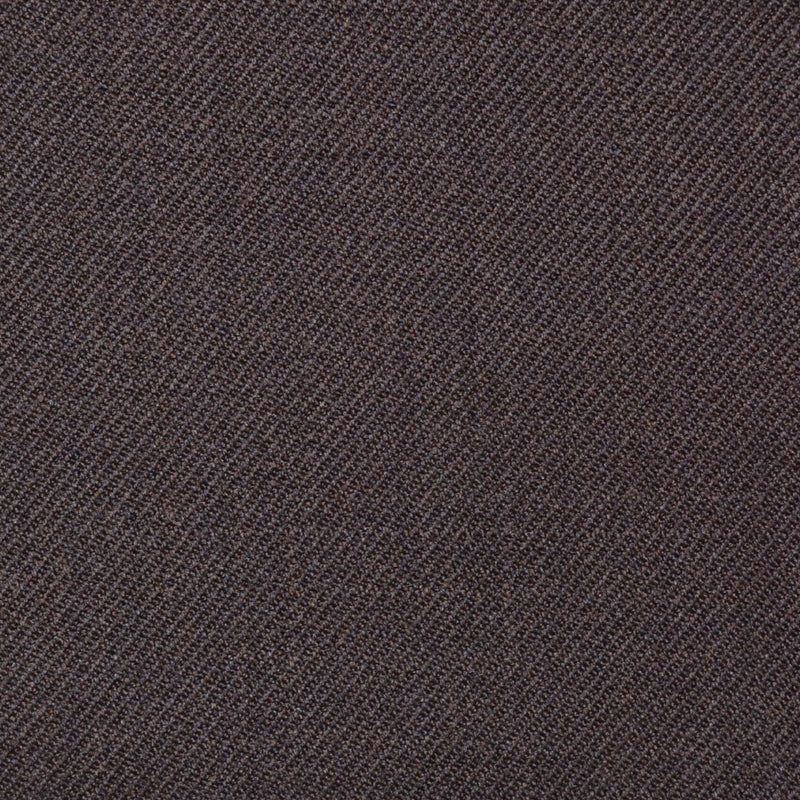 Dark Brown Plain Twill Super 100's All Wool Suiting By Holland & Sherry