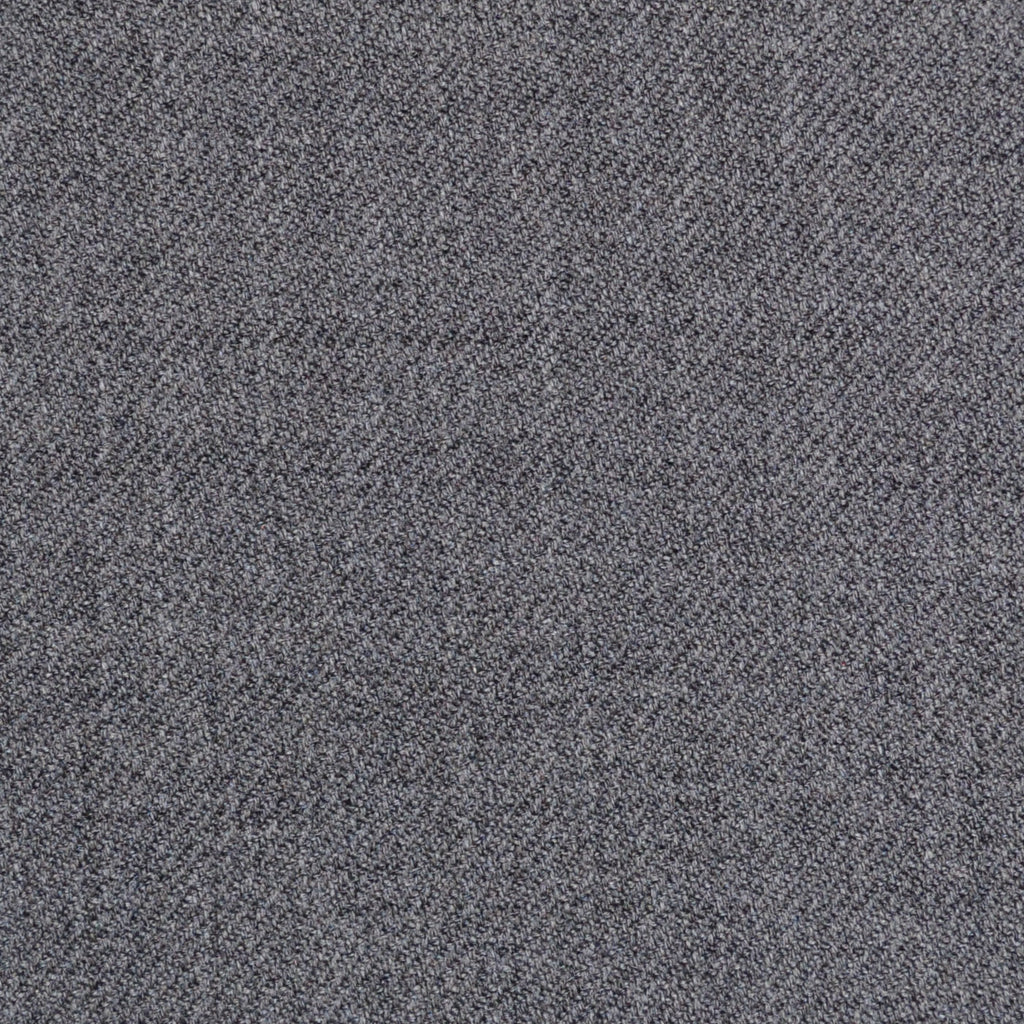 Medium Grey Plain Twill Super 100's All Wool Suiting By Holland & Sherry