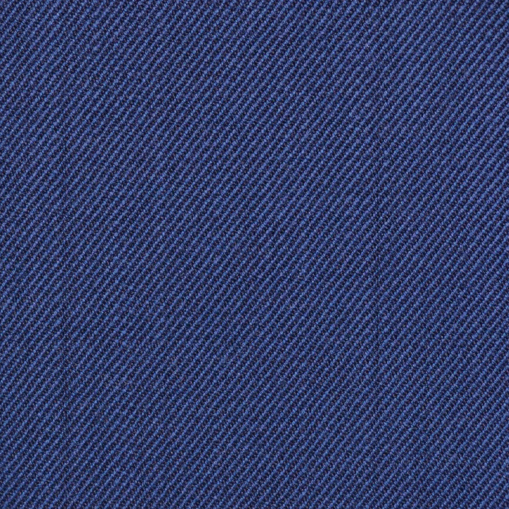 Medium Blue Plain Twill Super 100's All Wool Suiting By Holland & Sherry