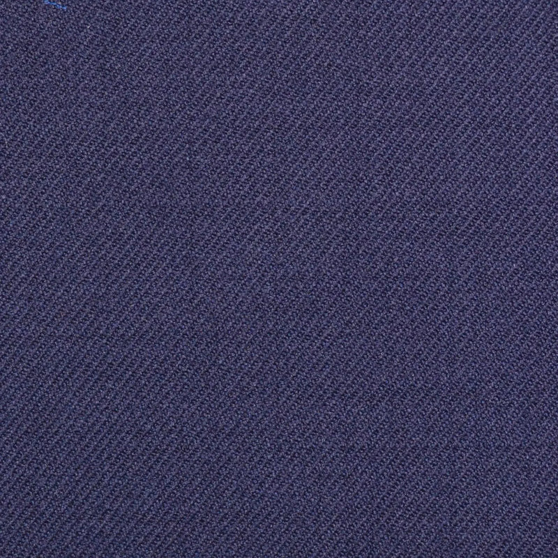 Bright Navy Blue Plain Twill Super 100's All Wool Suiting By Holland & Sherry