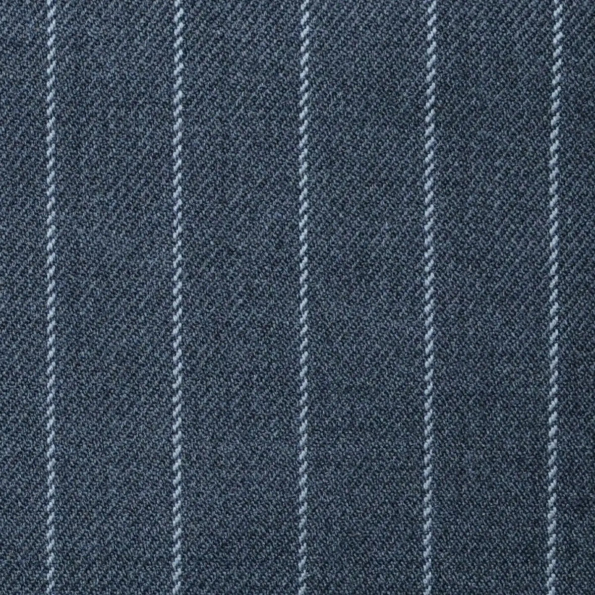 Medium Grey with Silver Grey Chalk Stripe Super 100's All Wool Suiting By Holland & Sherry