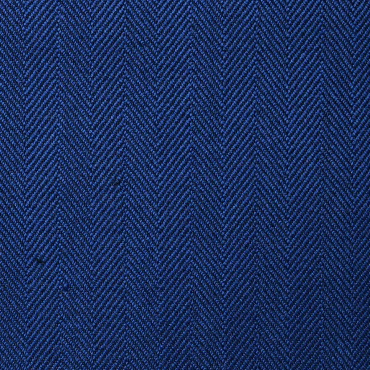 Medium Blue Herringbone Super 100's All Wool Suiting By Holland & Sherry