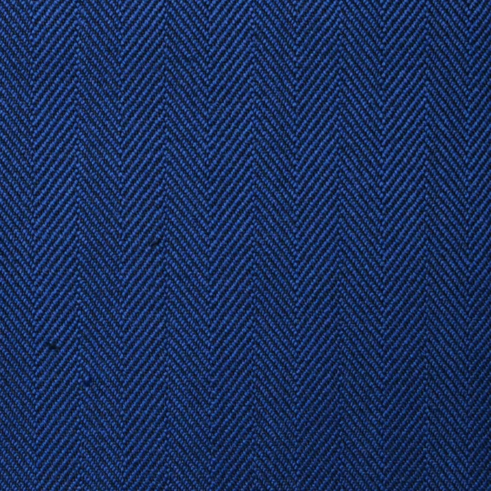 Medium Blue Herringbone Super 100's All Wool Suiting By Holland & Sherry