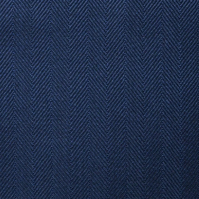 Navy Blue Herringbone Super 100's All Wool Suiting By Holland & Sherry
