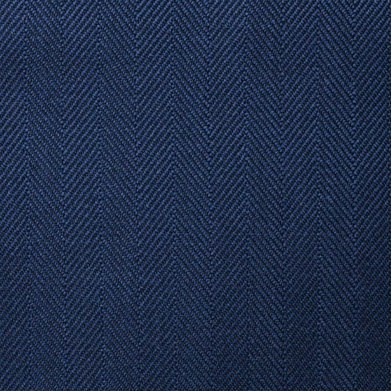 Navy Blue Herringbone Super 100's All Wool Suiting By Holland & Sherry