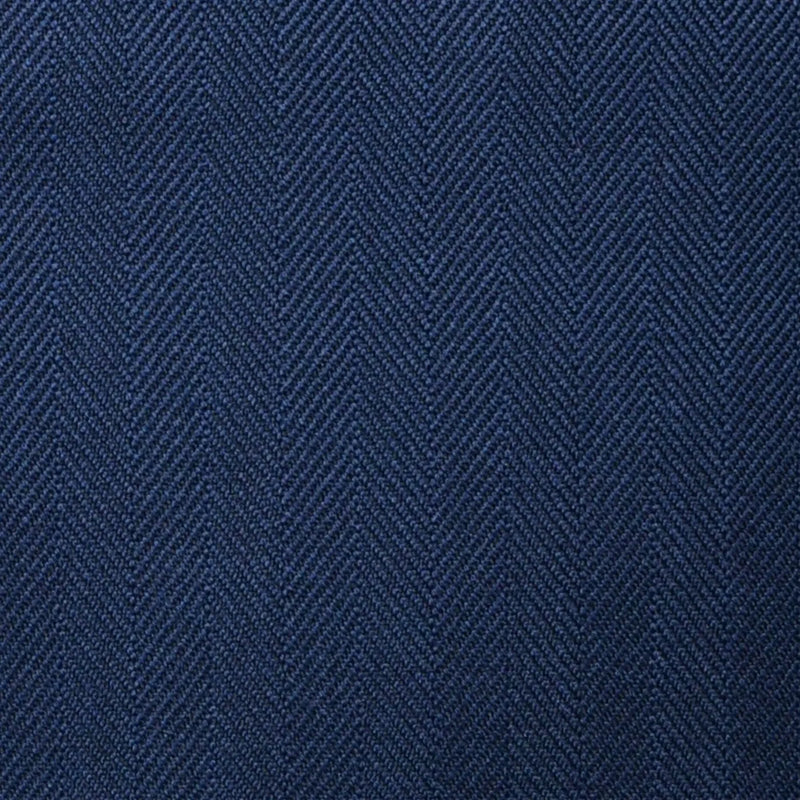 Navy Blue Herringbone Super 100's All Wool Suiting By Holland & Sherry