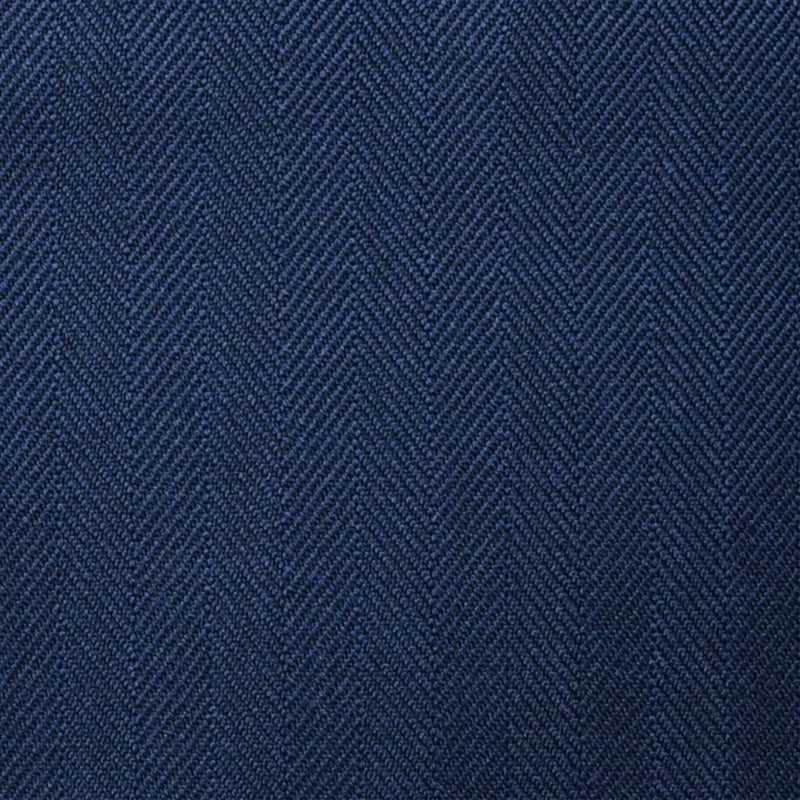 Navy Blue Herringbone Super 100's All Wool Suiting By Holland & Sherry