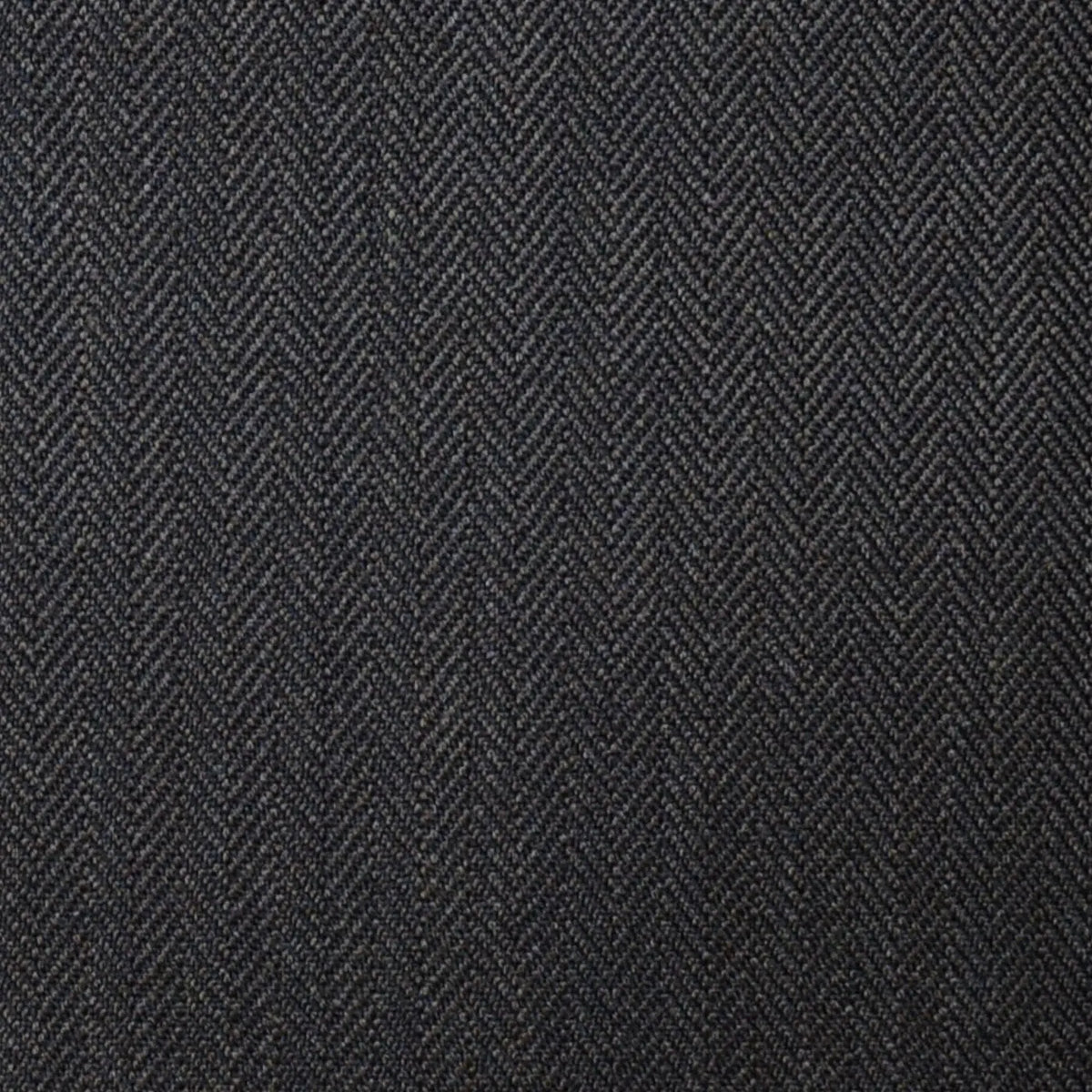 Dark Brown Narrow Herringbone Super 100's All Wool Suiting By Holland & Sherry