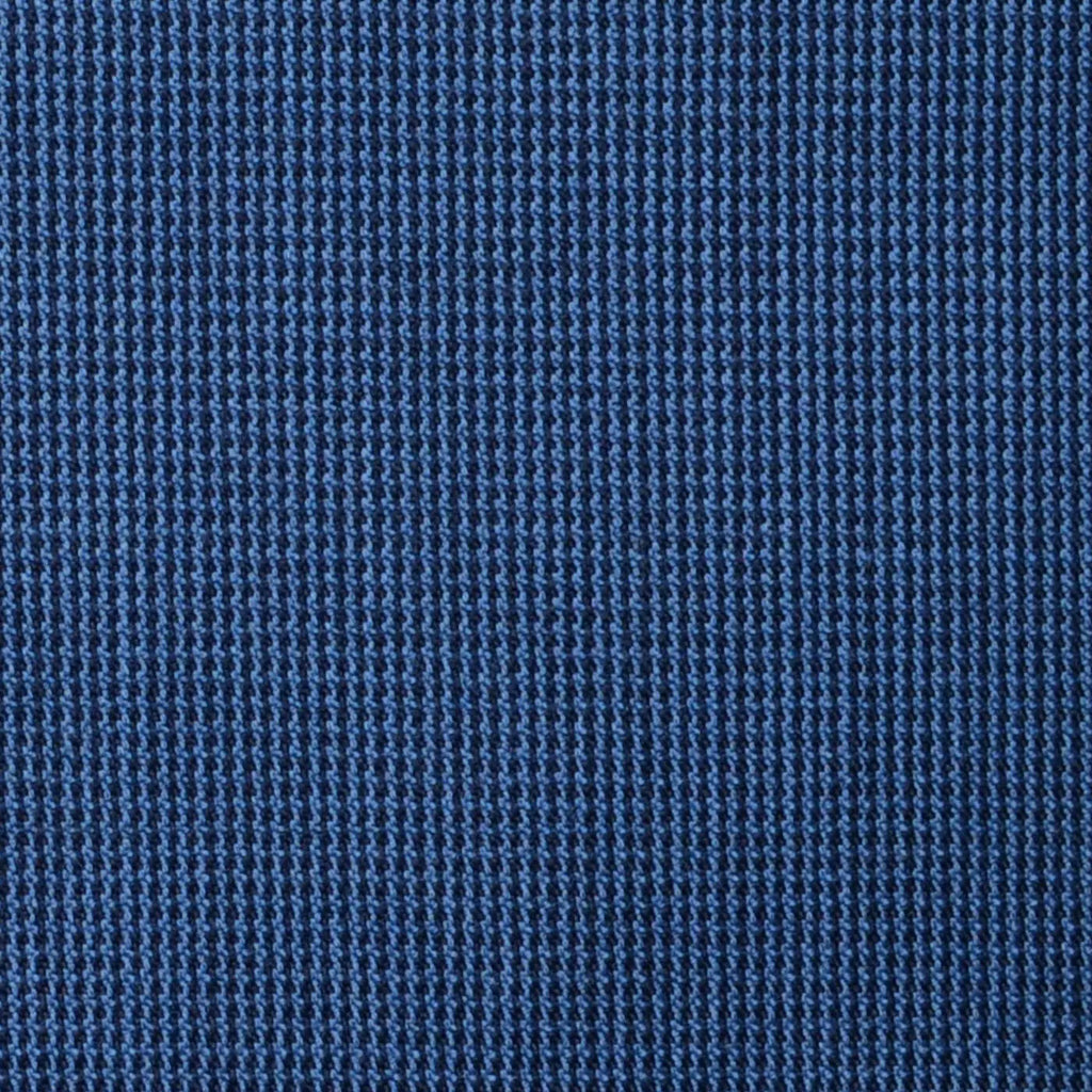 Medium Blue and Navy Blue Micro Check Super 100's All Wool Suiting By Holland & Sherry