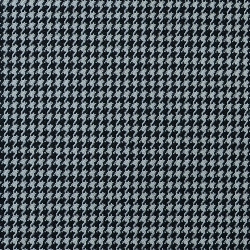 Black and White Small Dogtooth Check Super 100's All Wool Suiting By Holland & Sherry