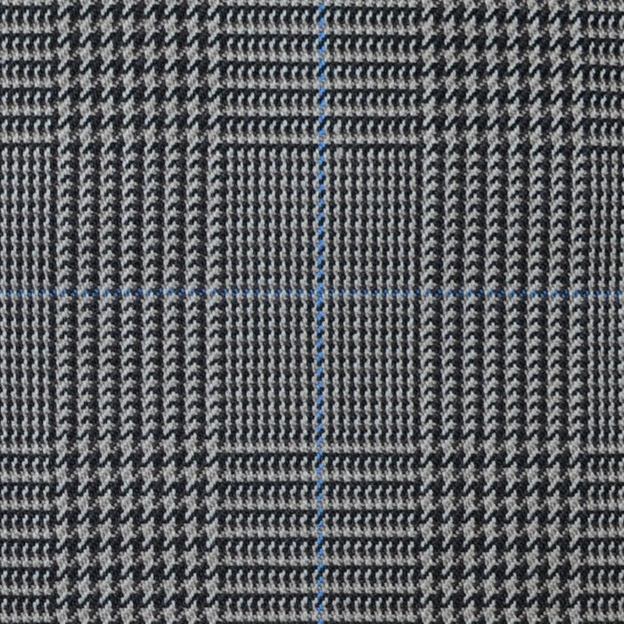 Light Brown and Dark Brown Prince of Wales with Blue Check Super 100's All Wool Suiting By Holland & Sherry