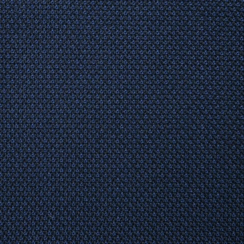 Dark Navy Blue Birdseye Super 100's All Wool Suiting By Holland & Sherry