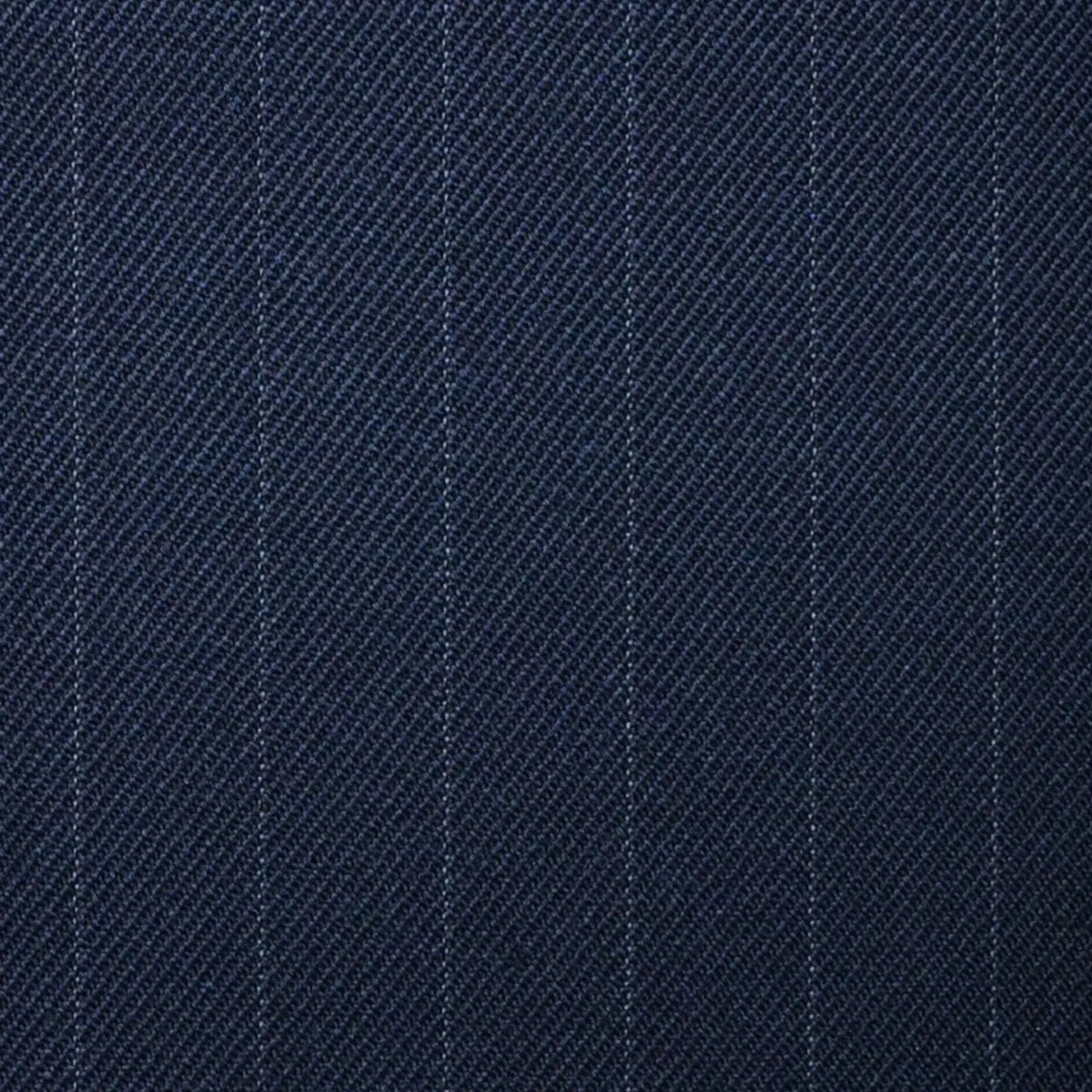 Navy Blue Muted 5/8th" Stripe Super 100's All Wool Suiting By Holland & Sherry
