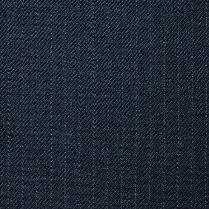 Charcoal Muted 1/4" Narrow Stripe Super 100's All Wool Suiting By Holland & Sherry