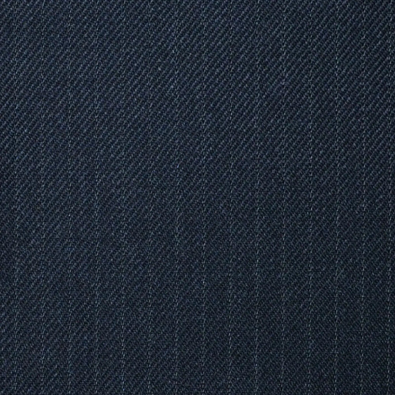 Charcoal Muted 1/4" Narrow Stripe Super 100's All Wool Suiting By Holland & Sherry