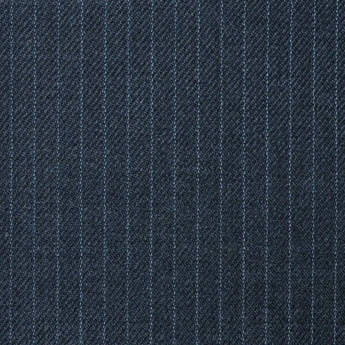 Dark Grey Muted 1/4" Narrow Stripe Super 100's All Wool Suiting By Holland & Sherry
