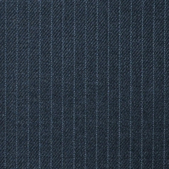 Dark Grey Muted 1/4" Narrow Stripe Super 100's All Wool Suiting By Holland & Sherry