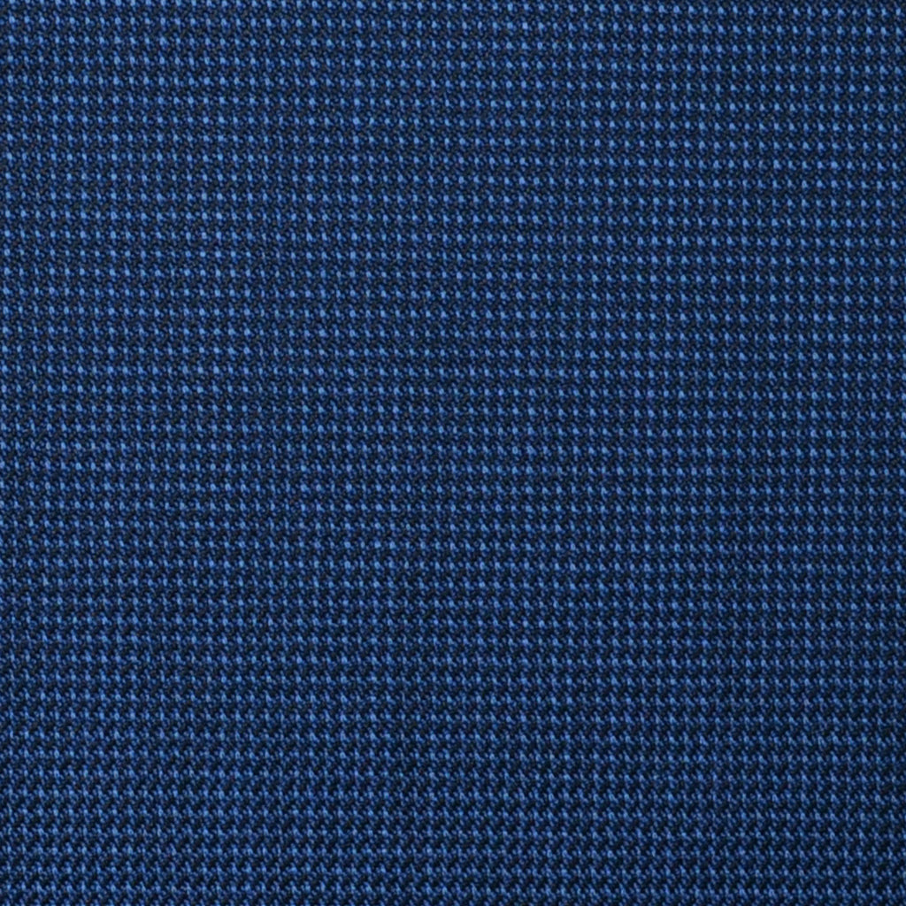 Medium Blue Nailhead Super 100's All Wool Suiting By Holland & Sherry - 1.55 Metres