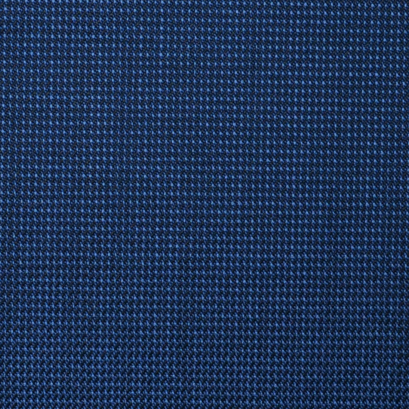 Medium Blue Nailhead Super 100's All Wool Suiting By Holland & Sherry - 1.55 Metres