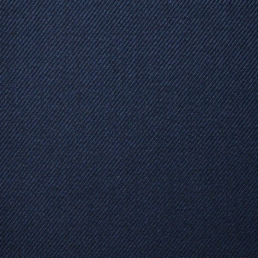 Dark Navy Blue Plain Twill Super 100's All Wool Suiting By Holland & Sherry