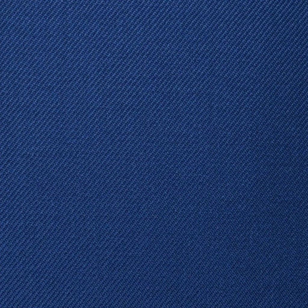 Medium Blue Plain Twill Super 100's All Wool Suiting By Holland & Sherry