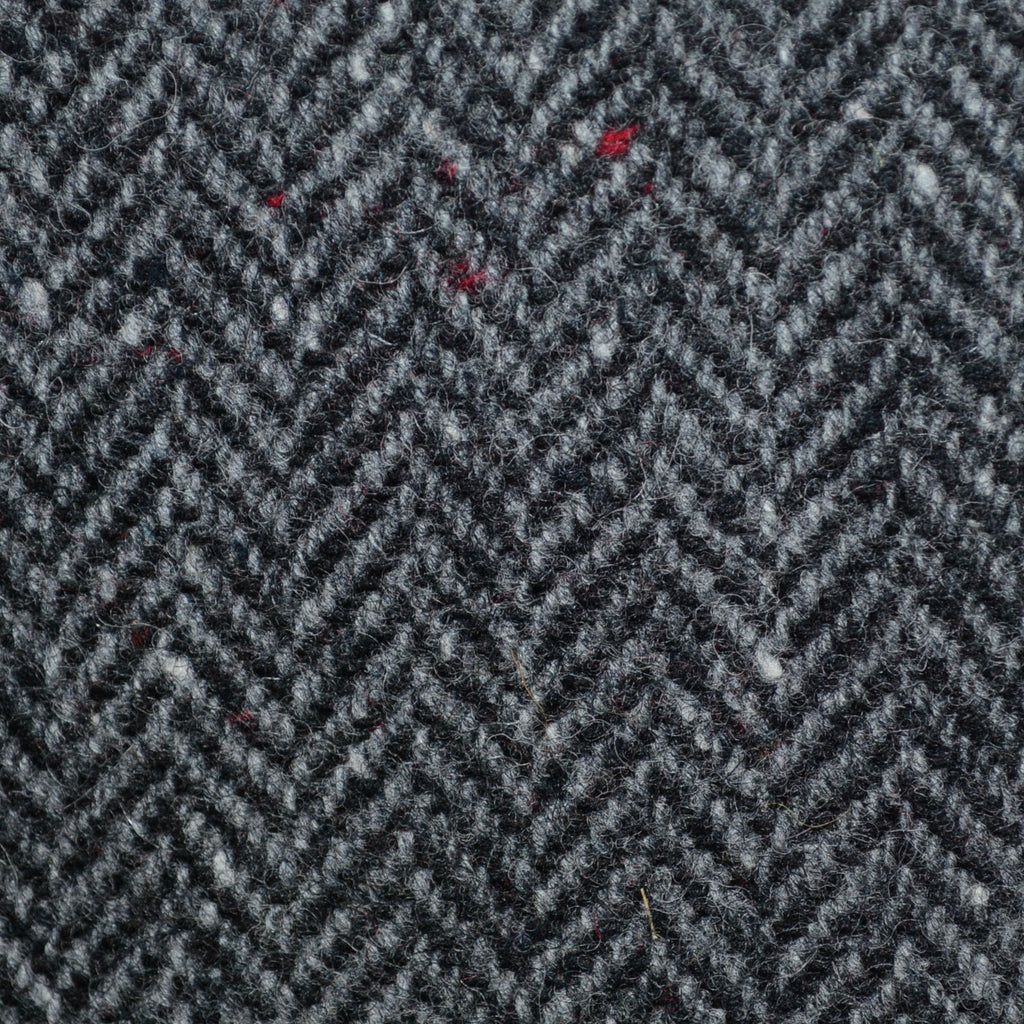 Medium Grey Herringbone All Wool Irish Donegal Tweed