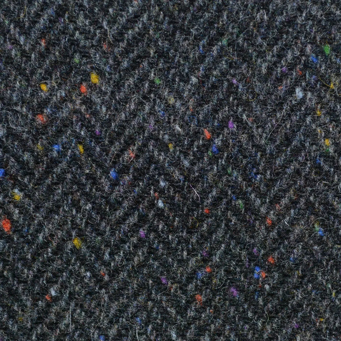 Dark Grey Herringbone All Wool Irish Donegal Tweed
