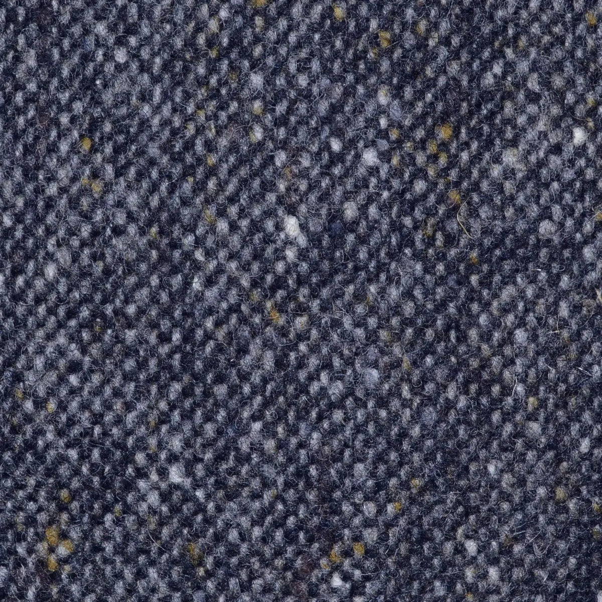 Medium Grey and Navy Blue All Wool Irish Donegal Tweed Coating