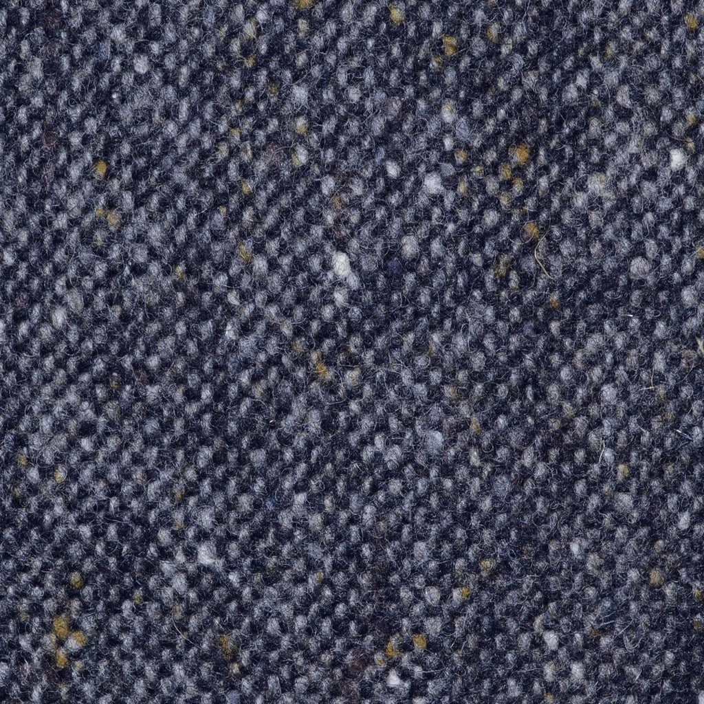 Medium Grey and Navy Blue All Wool Irish Donegal Tweed Coating