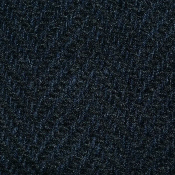 Navy Blue Wide Herringbone All Wool Irish Donegal Tweed Coating
