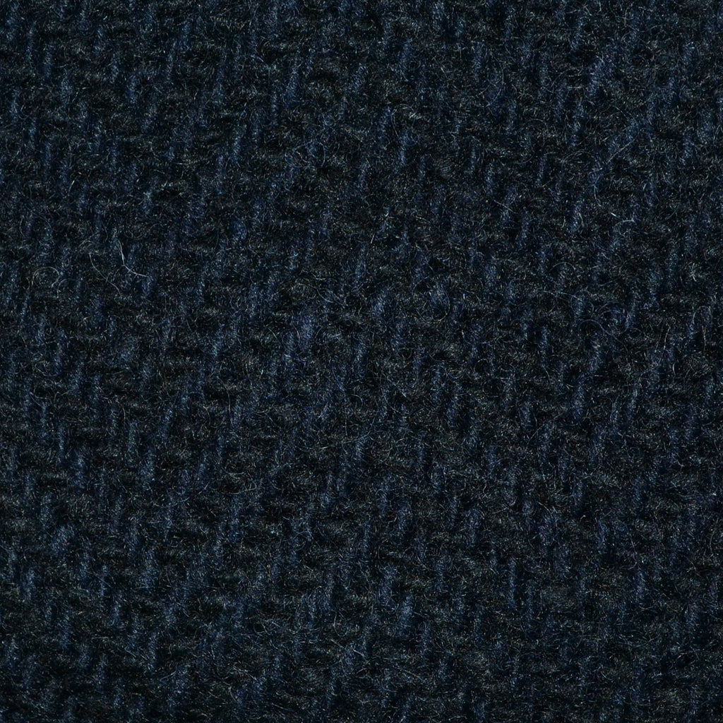 Navy Blue Wide Herringbone All Wool Irish Donegal Tweed Coating
