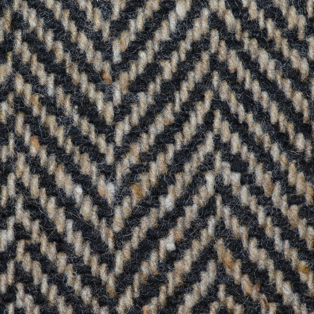 Light Brown and Dark Brown Wide Herringbone All Wool Irish Donegal Tweed Coating