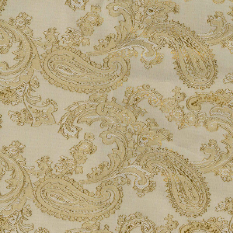 Beige Paisley Poly/Viscose Lining