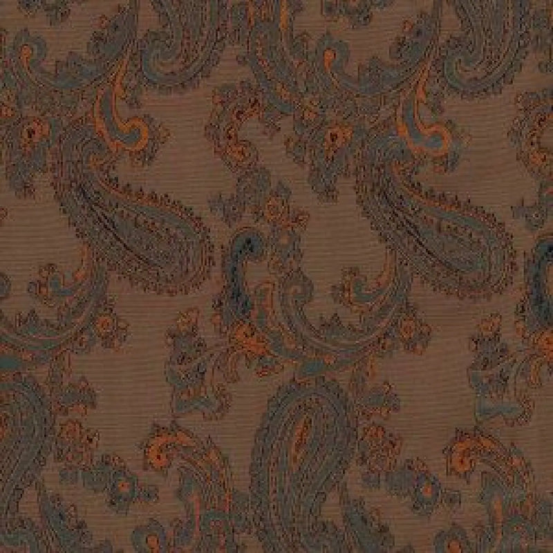 Brown & Bronze Paisley Poly/Viscose Lining