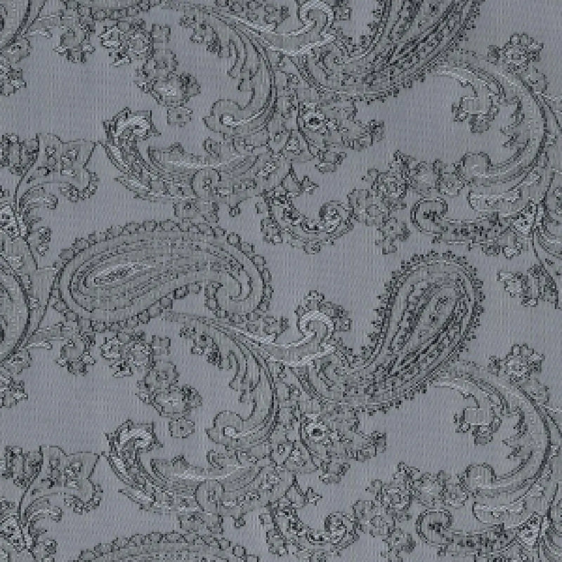 Silver Grey Paisley Poly/Viscose Lining