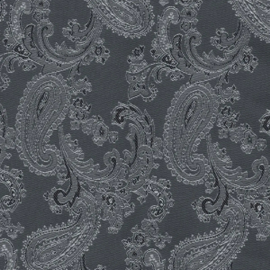 Dark Grey Paisley Poly/Viscose Lining