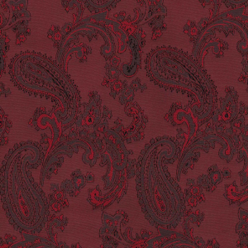 Ruby Red Paisley Poly/Viscose Lining