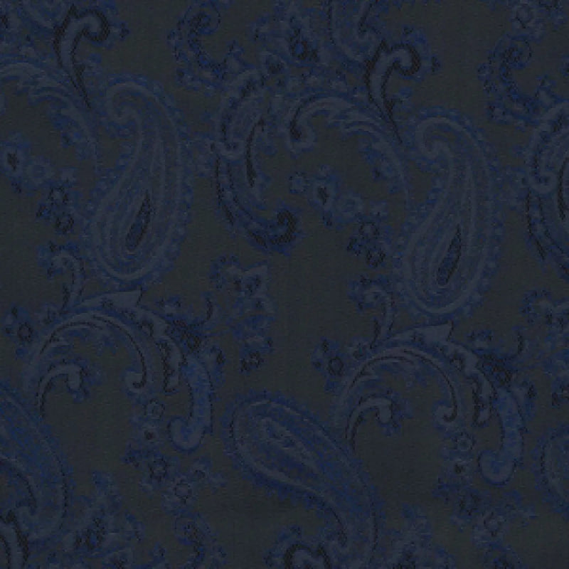 Navy Blue Paisley Poly/Viscose Lining