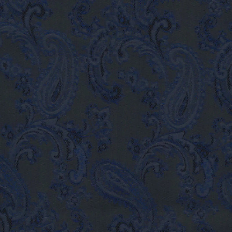 Navy Blue Paisley Poly/Viscose Lining