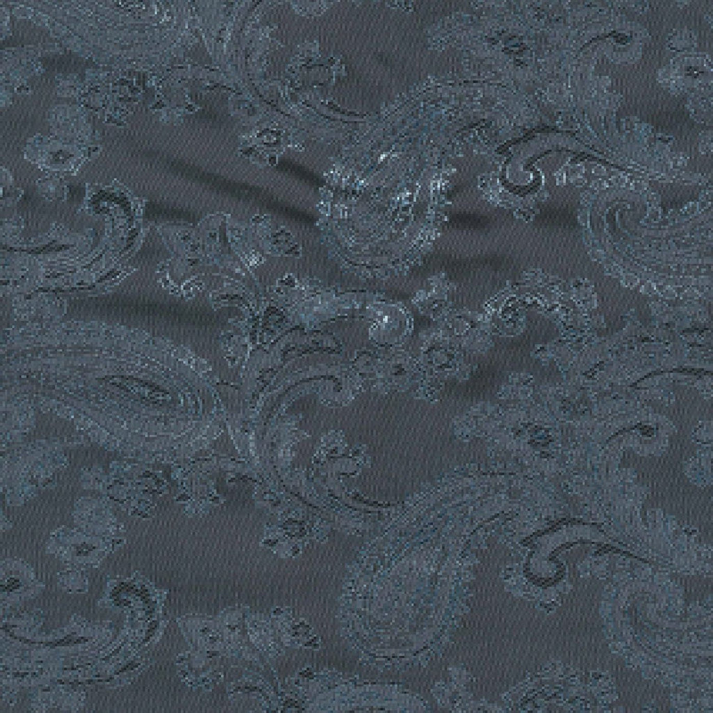 Steel Blue & Blue Paisley Poly/Viscose Lining