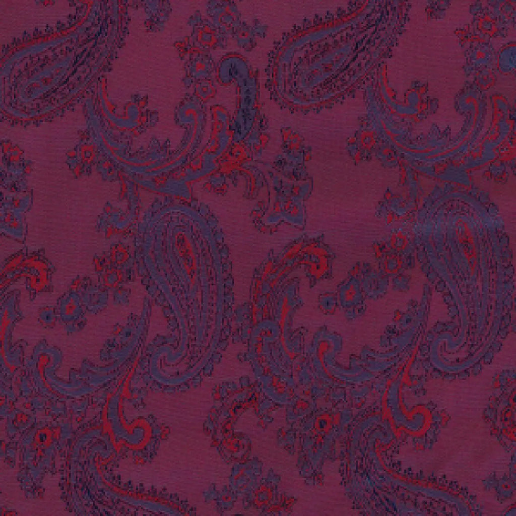 Wine & Red Paisley Poly/Viscose Lining